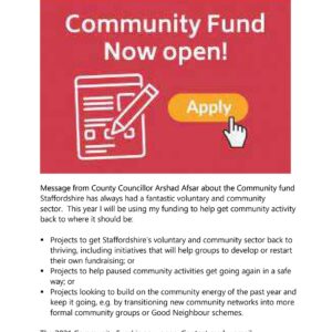 Cllr Afsa – Community Fund message