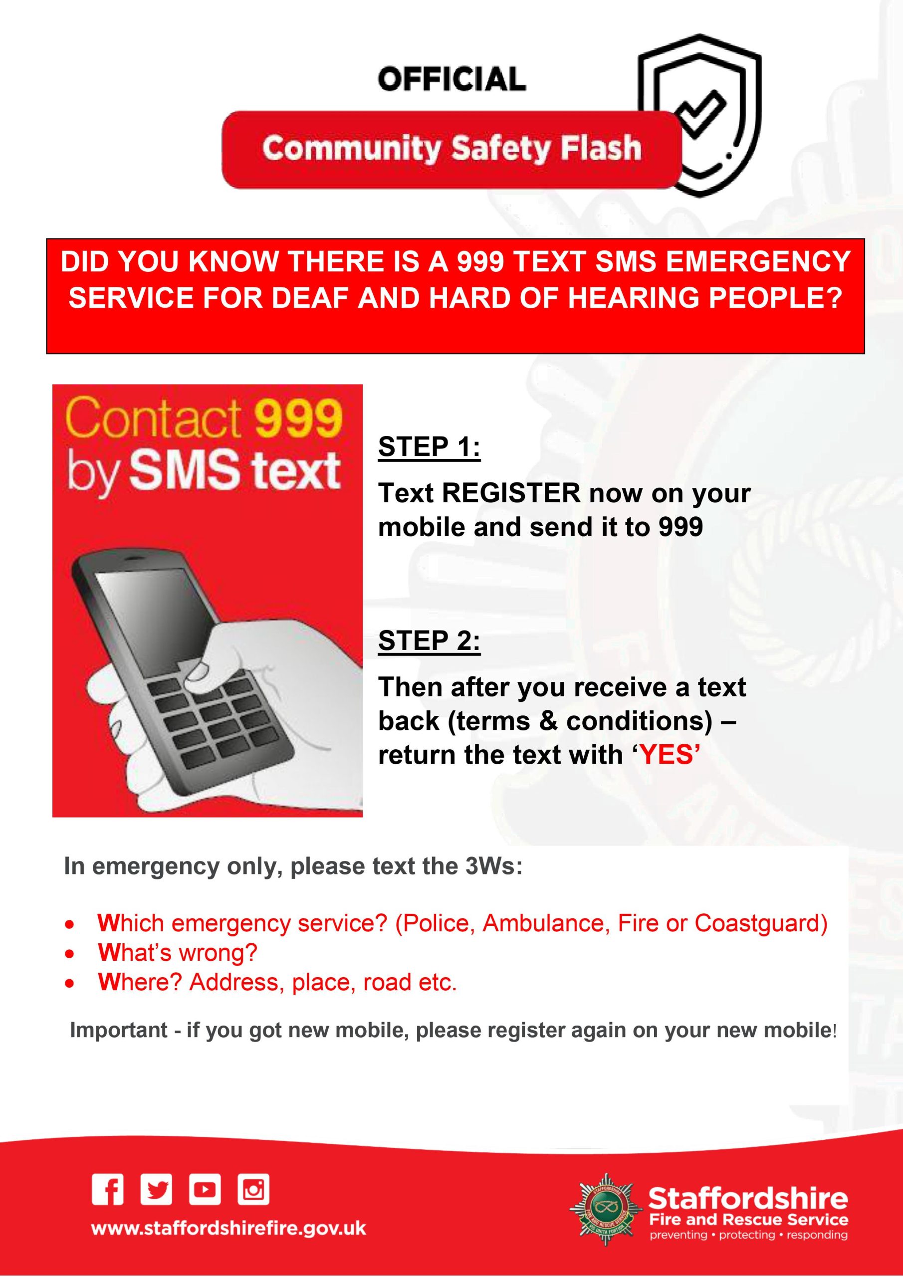 999 Text service for Deaf people