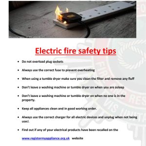 Electrical fire safety tips