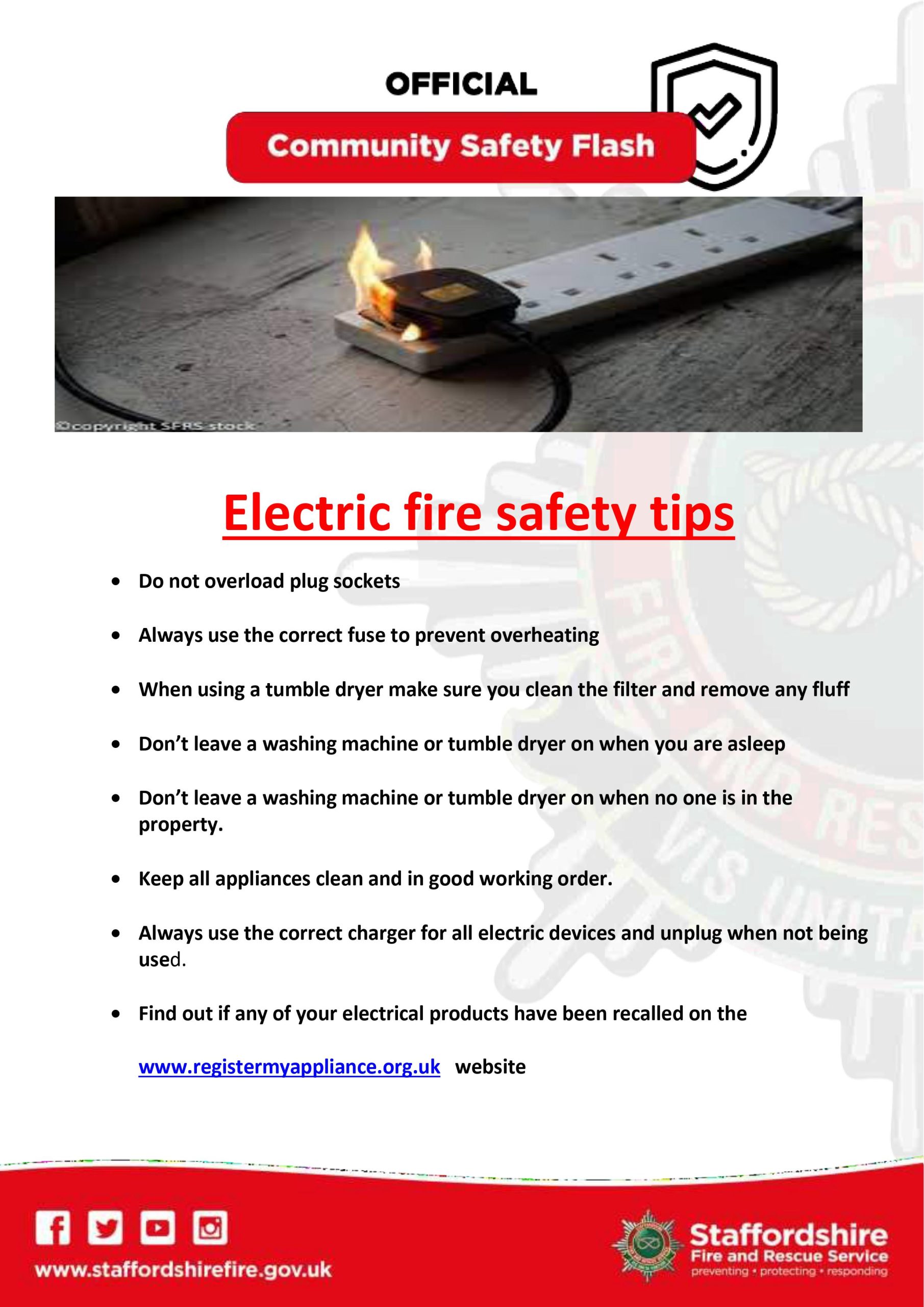 Electrical fire safety tips
